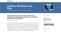 Desktop Screenshot of californiaworkplacelawblog.com