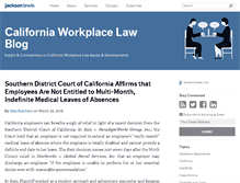 Tablet Screenshot of californiaworkplacelawblog.com